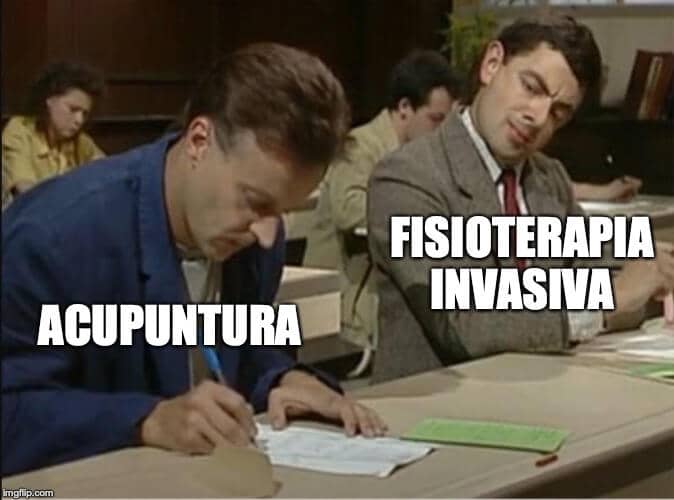 não existem diferenças entre fisioterapia invasiva e acupuntura